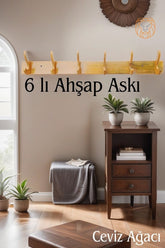 Ahşap 6 Pinli Duvar Askısı Giovanniello Design 719380